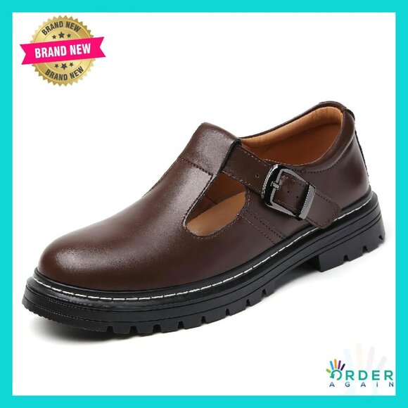 Chunky Platform Mary Jane Oxfords Non-Slip Work Shoes Comfortable Dressy